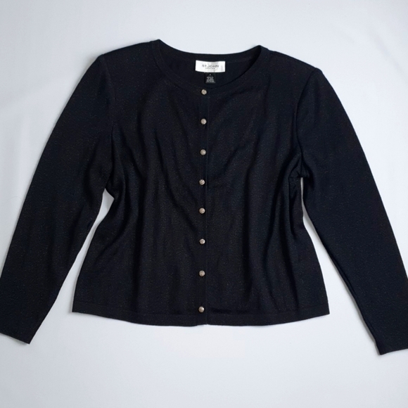 St. John Evening Blended Wool Glitter Blazer Jacket - Picture 3 of 11